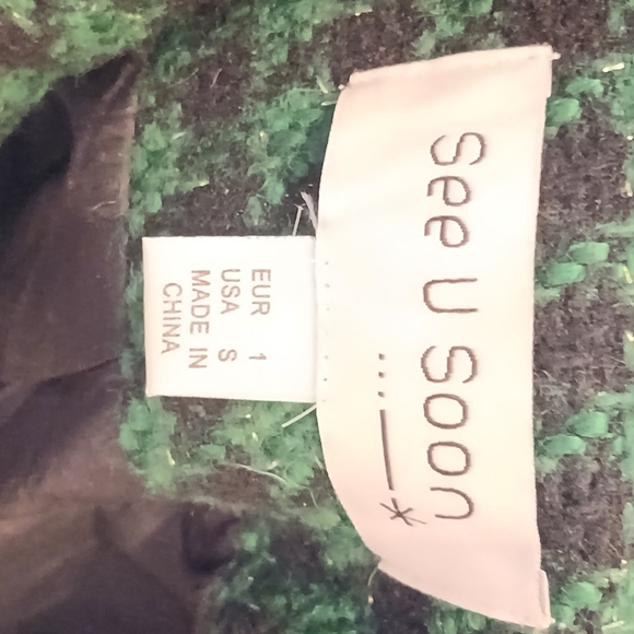 Green and black checked wool coat - Picture 5 of 10